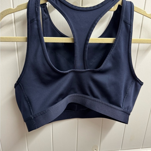 Adidas x FARM RIO Navy Sports Bra with Leopard Print - Picture 2 of 2
